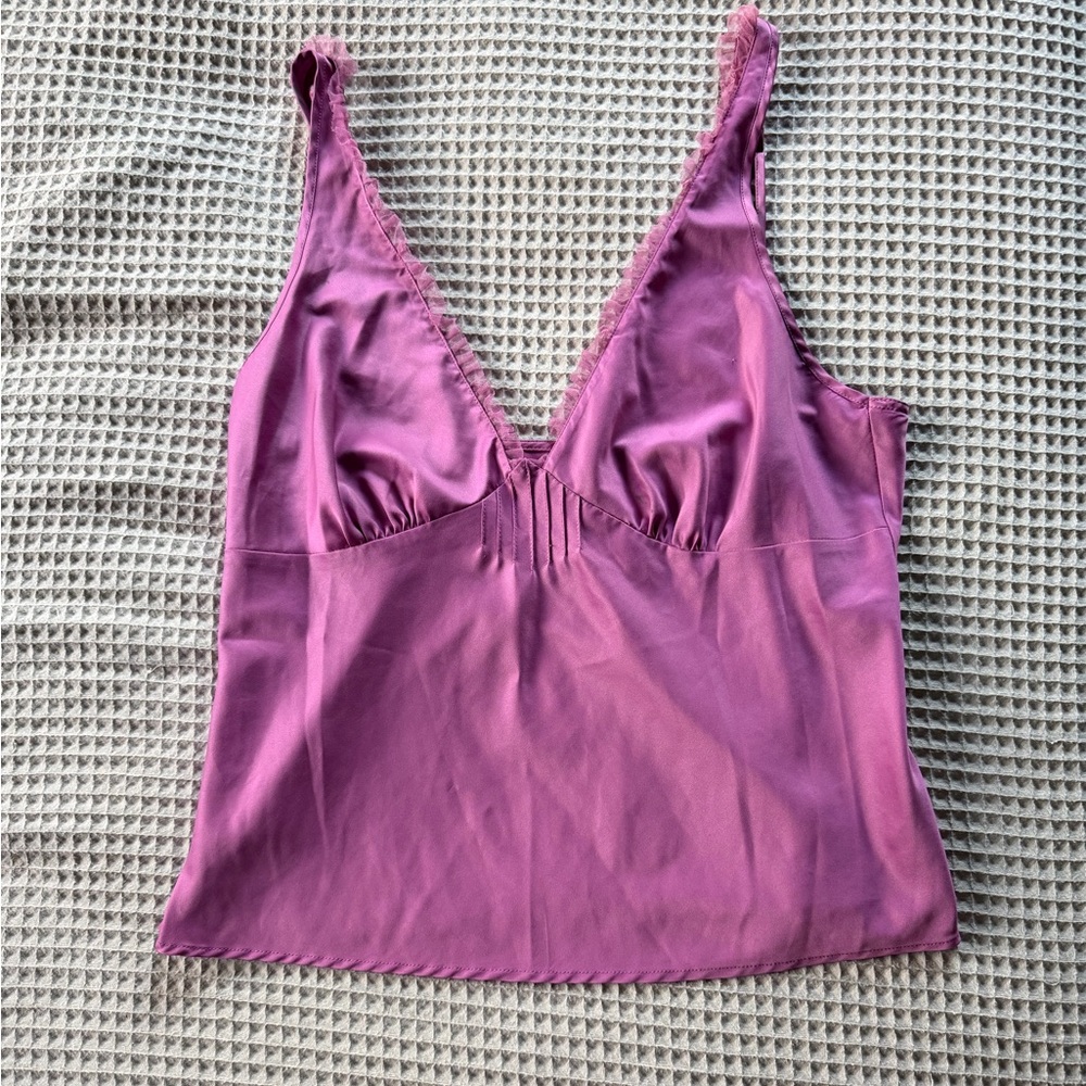 Alfani Intimates Magenta V-Neck Camisole